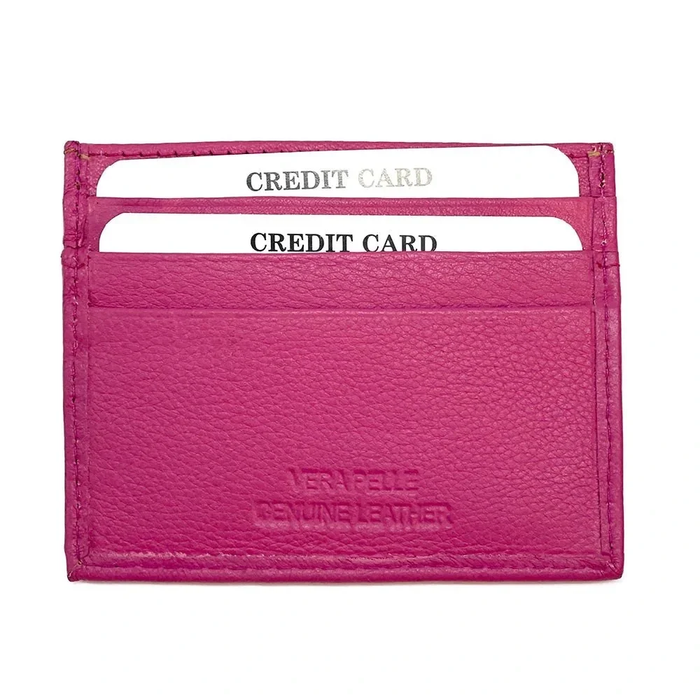 Slimline Vera Pelle “Genuine Leather” Credit Card Holder NWOT